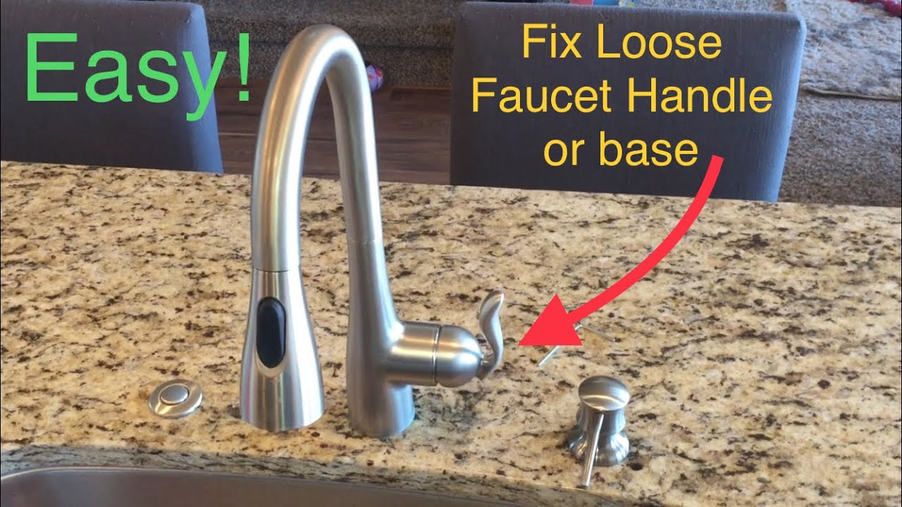 how to tighten a loose single handle kitchen faucet base