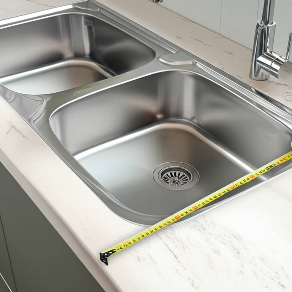 Generate a high-quality, relevant image prompt for an article about: How Far Should Kitchen Sink Be
